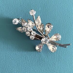 Antique crystal brooch, marked “made in Austria”